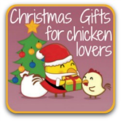 Christmas tree ornaments - with a chicken theme!